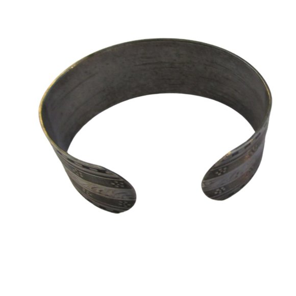 Vintage (1970s) Silver Plated Cuff Bracelet - Picture 2 of 4